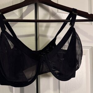 Chic Black Sheer Bra